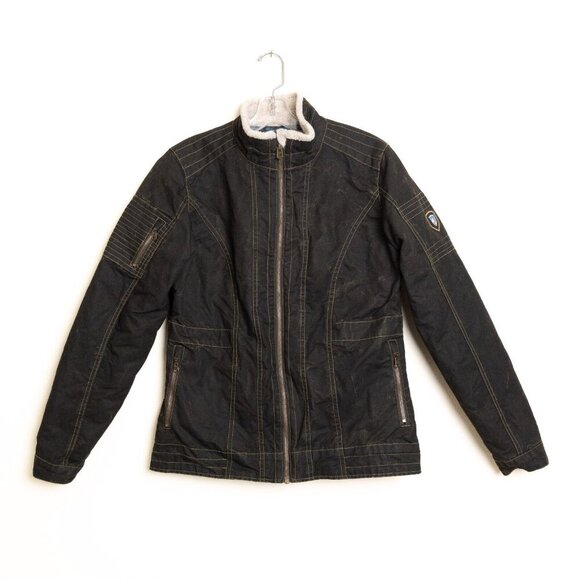 Kuhl Jacket Sherpa Lined Vintage Patina Dye Canvas Burr Brown - Picture 2 of 16